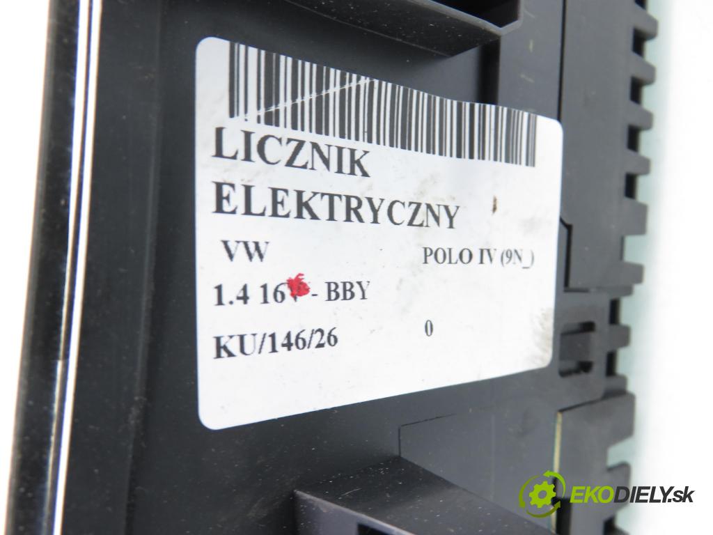 VW POLO (9N_) HB 2002 55,00 1.4 16V 75 - BBY 1390,00 Prístrojovka elektrický 6Q0920800
