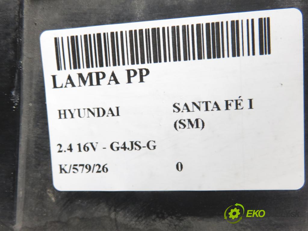 HYUNDAI SANTA FÉ I (SM) SUV 2004 107,00 2.4 16V 146 - G4JS-G 2351,00 Svetlo PP