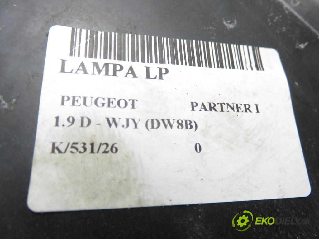 PEUGEOT PARTNER Skrzynia (5_, G_) FURGON 2005 51,00 1.9 D - WJY (DW8B) 1868,00 Svetlo LP 9644150980