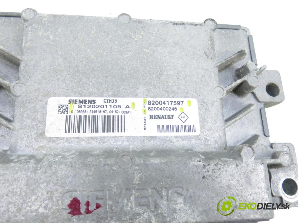 RENAULT CLIO II (BB_, CB_) HB 2004 55,00 1.2 16V (BB05, BB0W, BB11, BB27, BB2T, BB2U, BB2V, 1149,00 Riadiaca jednotka Motor S120201105A ; 8200417597 ; 8200400246