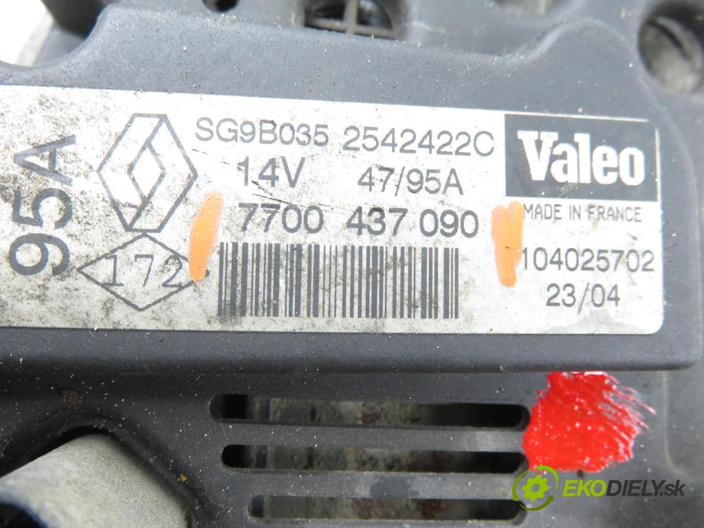 RENAULT CLIO II (BB_, CB_) HB 2004 55,00 1.2 16V (BB05, BB0W, BB11, BB27, BB2T, BB2U, BB2V, 1149,00 Alternátor 7700437090 (Alternátor)