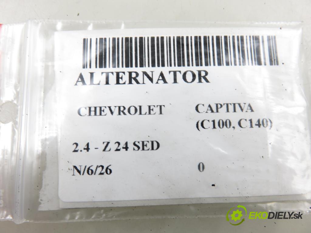 CHEVROLET CAPTIVA (C100, C140) SUV 2012 137,00 2.4 186 - LE9 2384,00 Alternátor 13500331 ; 2605325A (Alternátor)