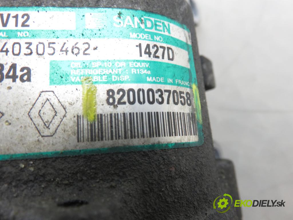 RENAULT CLIO II (BB_, CB_) HB 2004 55,00 1.2 16V (BB05, BB0W, BB11, BB27, BB2T, BB2U, BB2V, 1149,00 KOMPRESOR: klimatizácie 8200037058 (Kompresor klimatizácie)