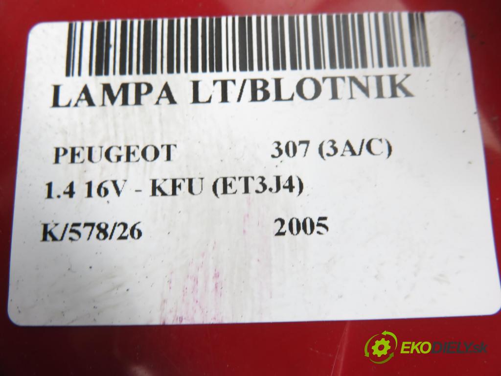 PEUGEOT 307 (3A/C) HB 2005 65,00 1.4 16V - KFU (ET3J4) 1360,00 Svetlo ľavé zadné 557676