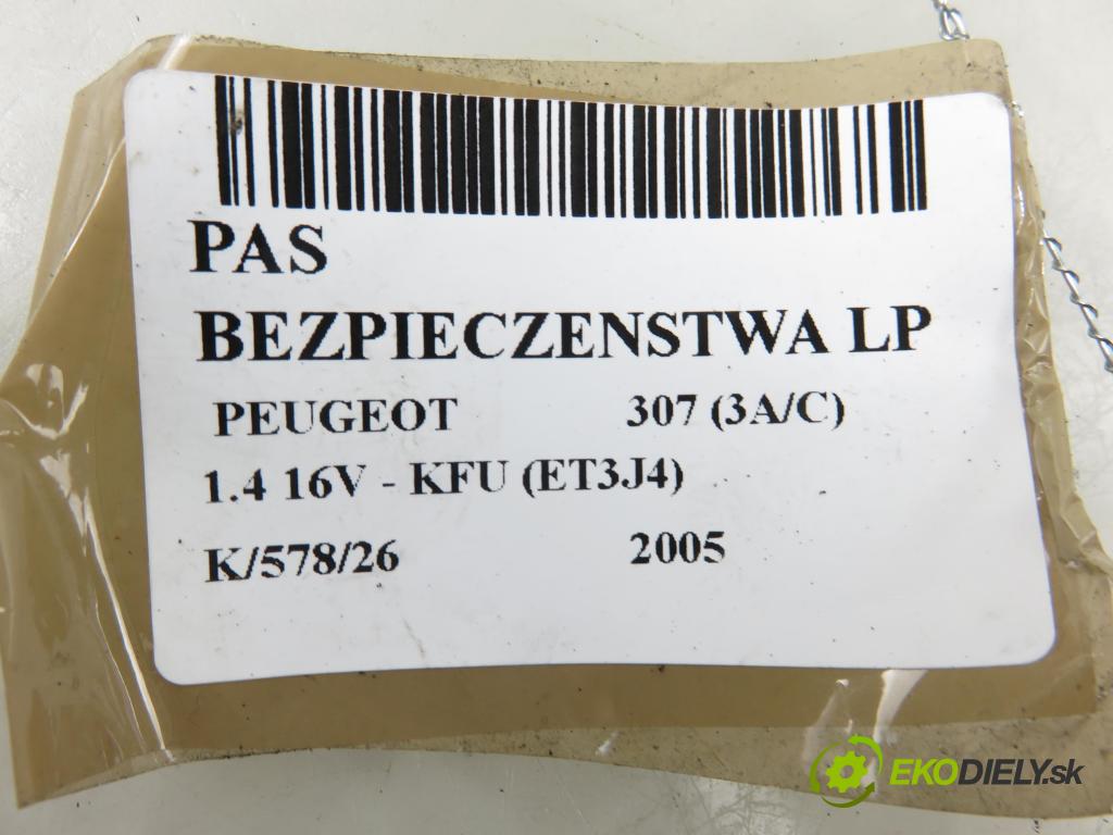 PEUGEOT 307 (3A/C) HB 2005 65,00 1.4 16V - KFU (ET3J4) 1360,00 Držiak bezpečnostný LP
