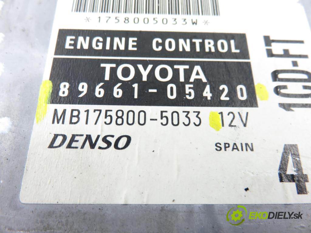 TOYOTA AVENSIS (_T22_) SEDAN 2000 81,00 2.0 D-4D (CDT220_) - 1CD-FTV 1995,00 Riadiaca jednotka Motor 8966105420 ; 1758005033 ; MB1758005033