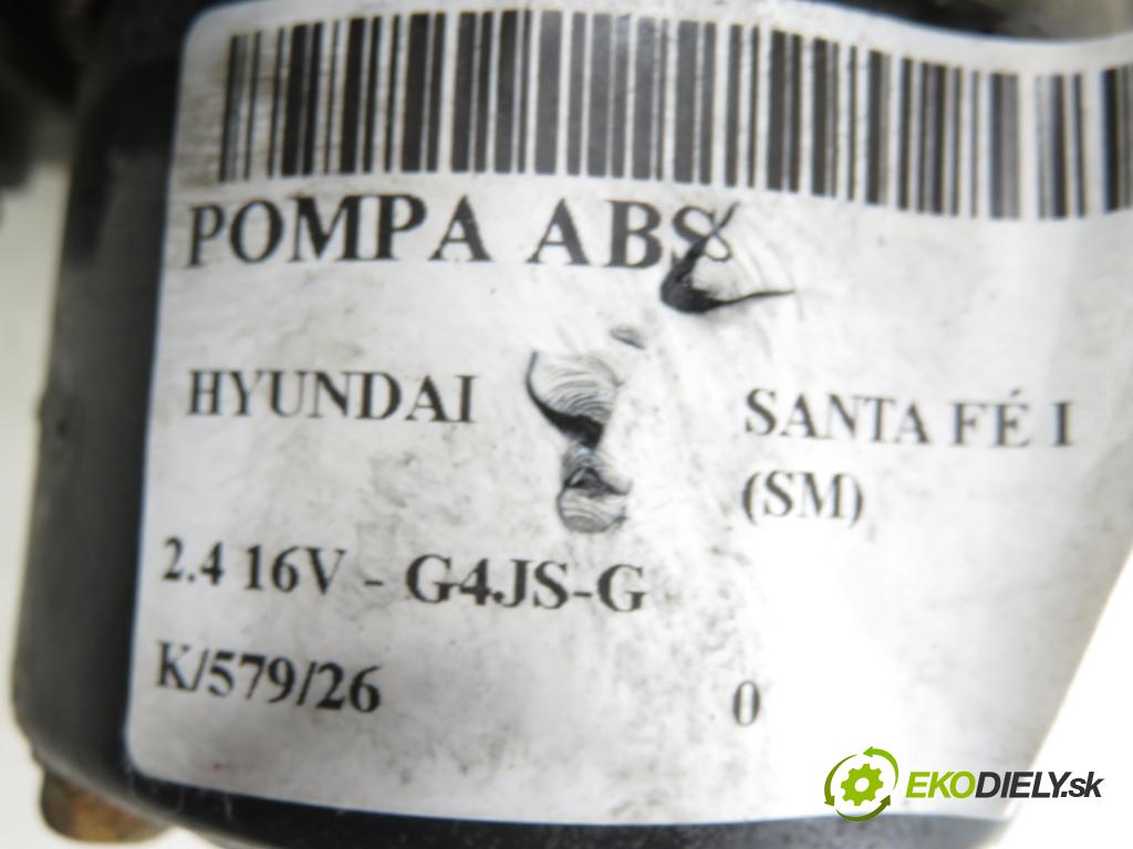 HYUNDAI SANTA FÉ I (SM) SUV 2004 107,00 2.4 16V 146 - G4JS-G 2351,00 Pumpa ABS 5890026050 ; 9566026300 ; BH60101100 (Pumpa ABS)