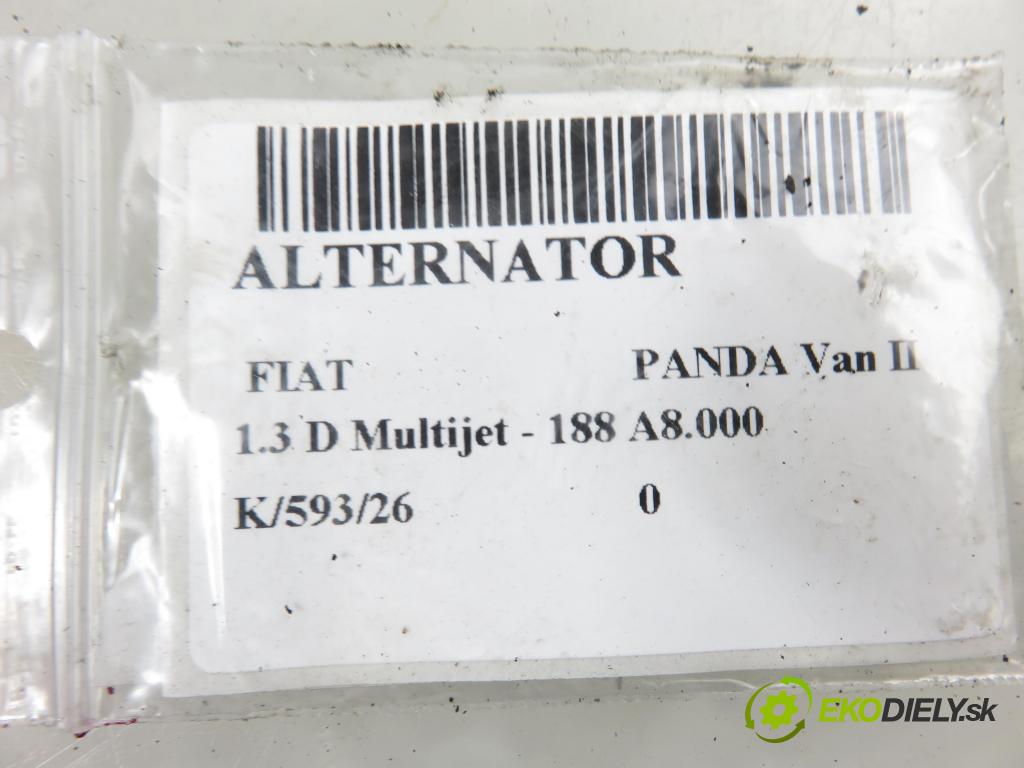 FIAT PANDA Van (169_) HB 2007 51,00 1.3 D Multijet - 188 A8.000 1248,00 Alternátor 46823546 (Alternátor)