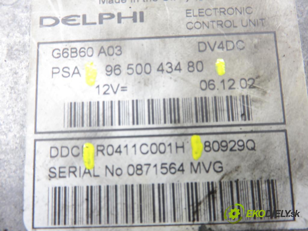 CITROEN C3 I (FC_) HB 2003 66,00 1.4 16V HDi - 8HY (DV4TED4) 1398,00 Riadiaca jednotka Motor R0411C001H ; 9650043480