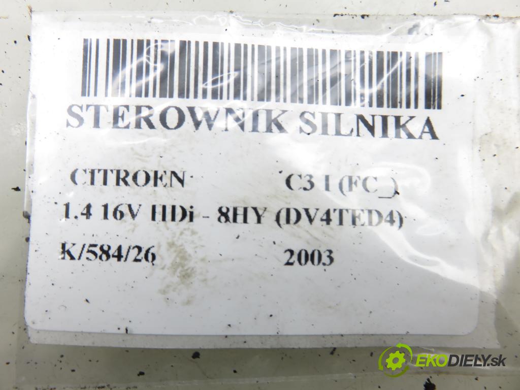 CITROEN C3 I (FC_) HB 2003 66,00 1.4 16V HDi - 8HY (DV4TED4) 1398,00 Riadiaca jednotka Motor R0411C001H ; 9650043480