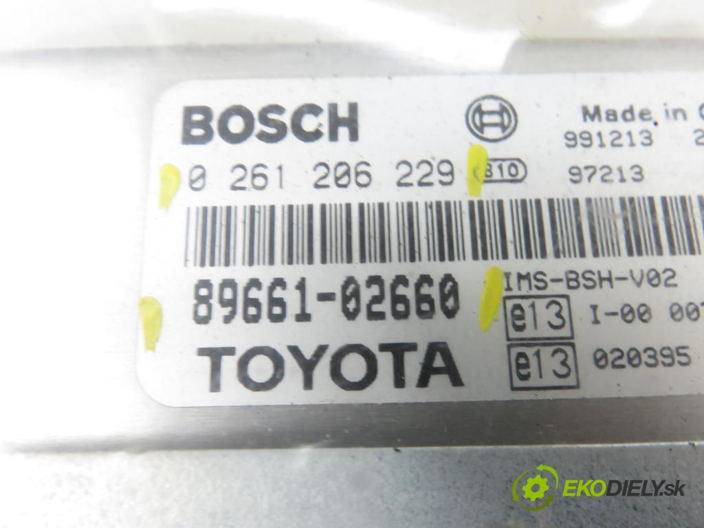 TOYOTA COROLLA Liftback (_E11_) LIFTBACK 2000 71,00 1.4 VVTi 97 - 4ZZ-FE 1398,00 Riadiaca jednotka Motor 8966102660 ; 0261206229