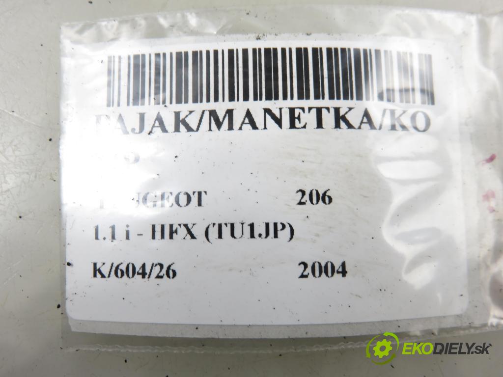 PEUGEOT 206 liftback (2A/C) HB 2004 440,00 1.1 i - HFX (TU1JP) 1124,00 páčka/prepínač 96605679XT