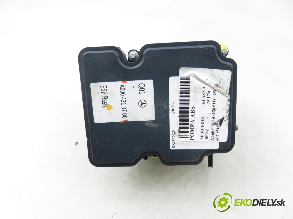 MERCEDES-BENZ KLASA A (W176) HB 2017 66,00 A 160 CDI / d (176.011) 90 - OM 607.951 1461,00 Pumpa ABS 0265956280 ; A0004313700 (Pumpa ABS)