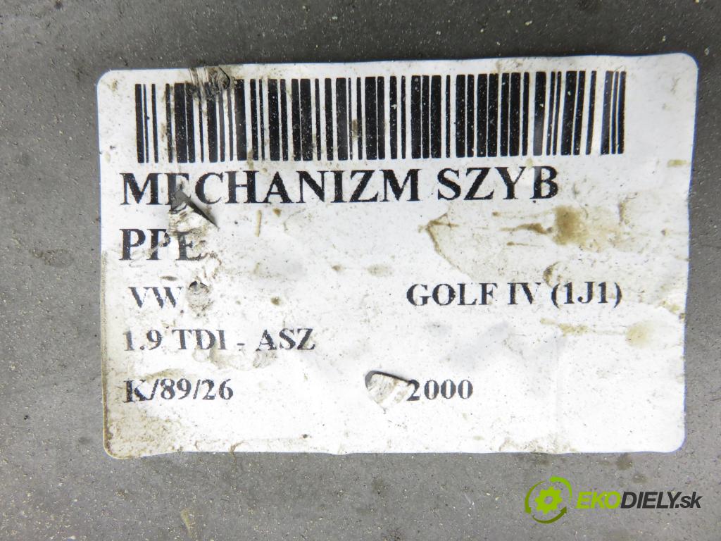 VW GOLF IV (1J1) HB 2000 96,00 1.9 TDI - ASZ 1896,00 Mechanizmus okien 1C1959802A ; 1J4837756F