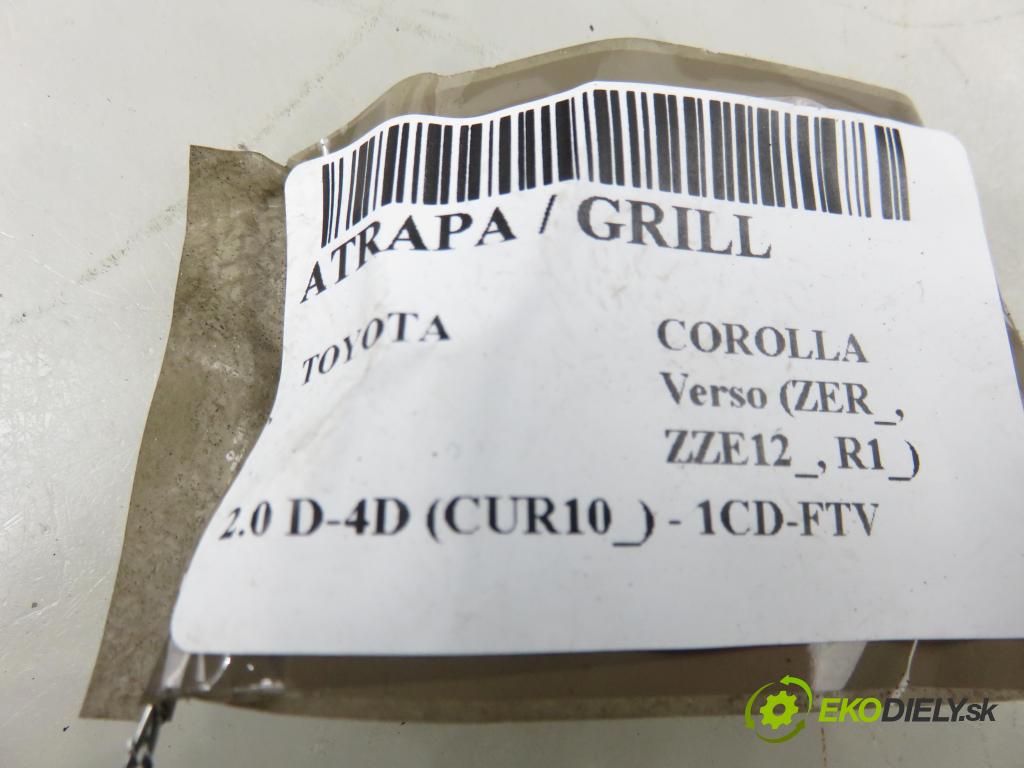 TOYOTA COROLLA Verso (ZER_, ZZE12_, R1_) VAN 2004 85,00 2.0 D-4D (CUR10_) - 1CD-FTV 1995,00 Mriežka / maska 531110F020