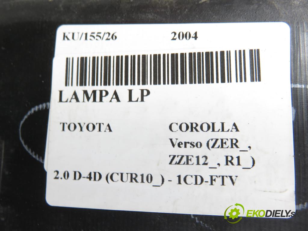 TOYOTA COROLLA Verso (ZER_, ZZE12_, R1_) VAN 2004 85,00 2.0 D-4D (CUR10_) - 1CD-FTV 1995,00 Svetlo LP