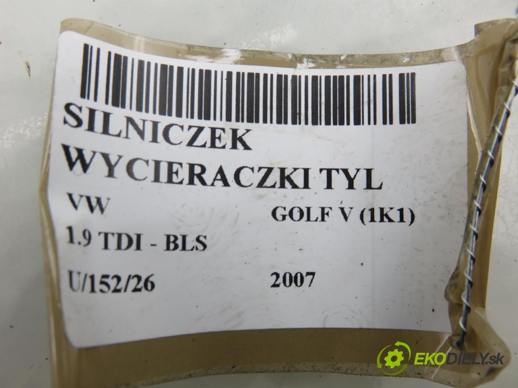 VW GOLF V (1K1) HB 2007 77,00 1.9 TDI - BLS 1896,00 motorek stěrače ZADNÍ: 1K6955711C ; 0390201800