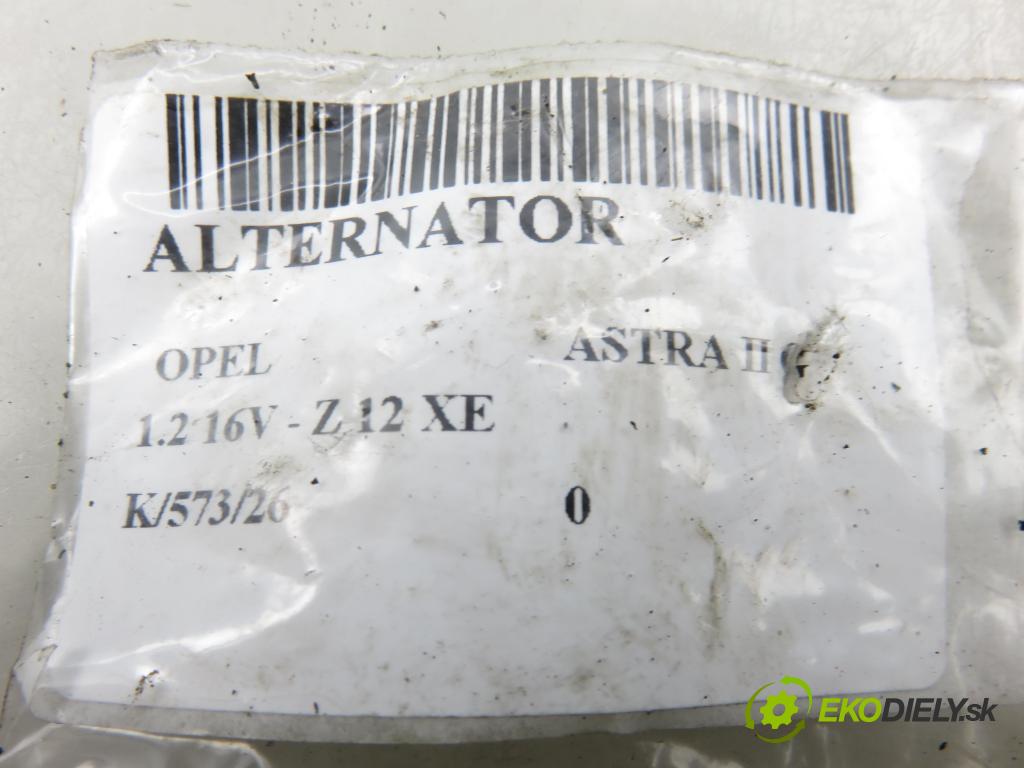OPEL ASTRA G liftback (T98) HB 2000 55,00 1.2 16V - Z 12 XE 1199,00 Alternátor 24437120 ; 24437120XL ; 0124415023 (Alternátor)
