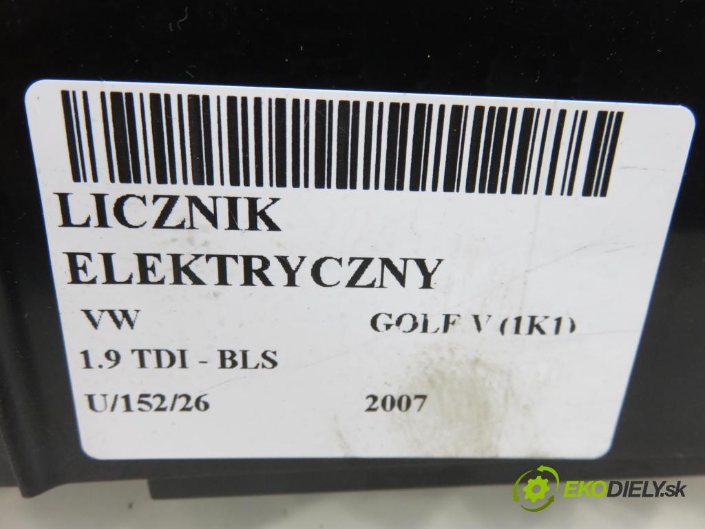 VW GOLF V (1K1) HB 2007 77,00 1.9 TDI - BLS 1896,00 Prístrojovka elektrický 1K0920864B