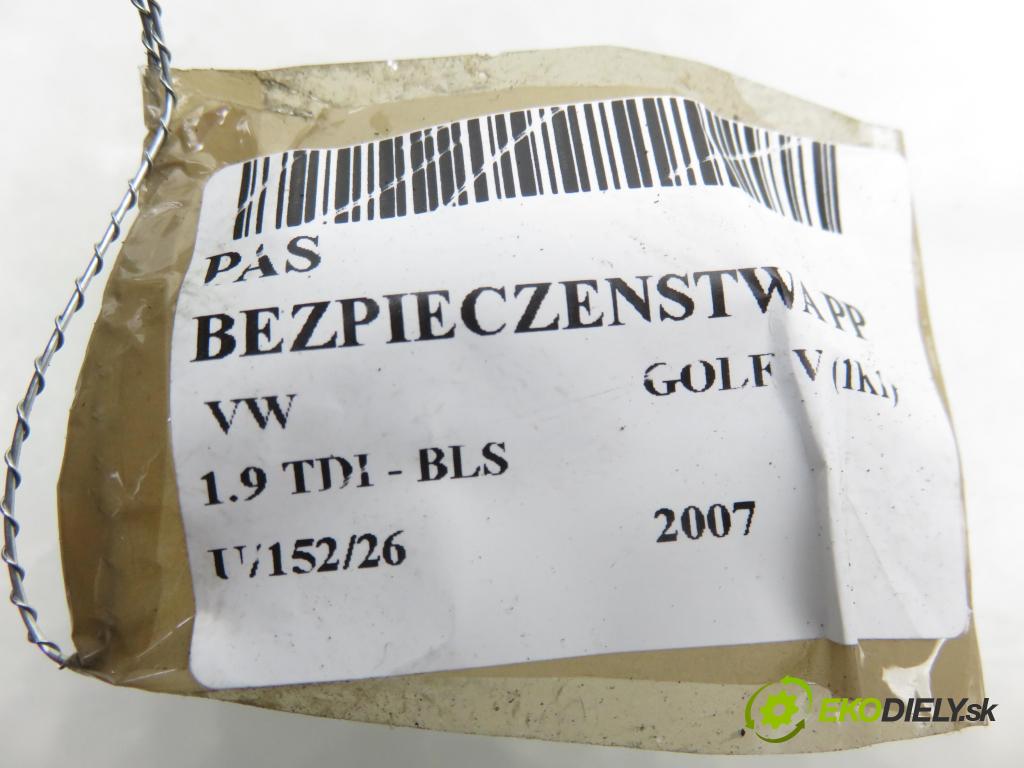 VW GOLF V (1K1) HB 2007 77,00 1.9 TDI - BLS 1896,00 Držiak bezpečnostný PP 1K4857706AA