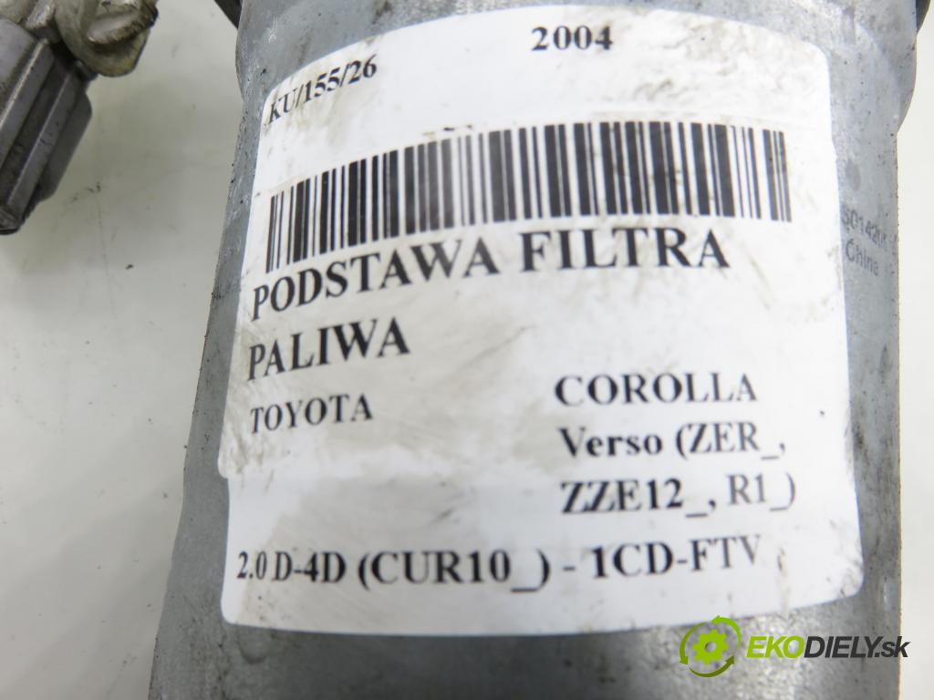 TOYOTA COROLLA Verso (ZER_, ZZE12_, R1_) VAN 2004 85,00 2.0 D-4D (CUR10_) - 1CD-FTV 1995,00 Obal filtra paliva  (Obal palivového filtra)