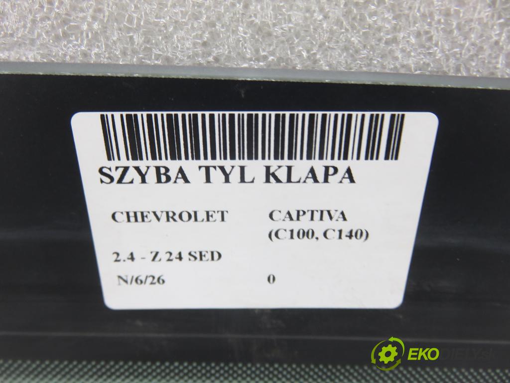 CHEVROLET CAPTIVA (C100, C140) SUV 2012 137,00 2.4 186 - LE9 2384,00 Okno zadné kapota