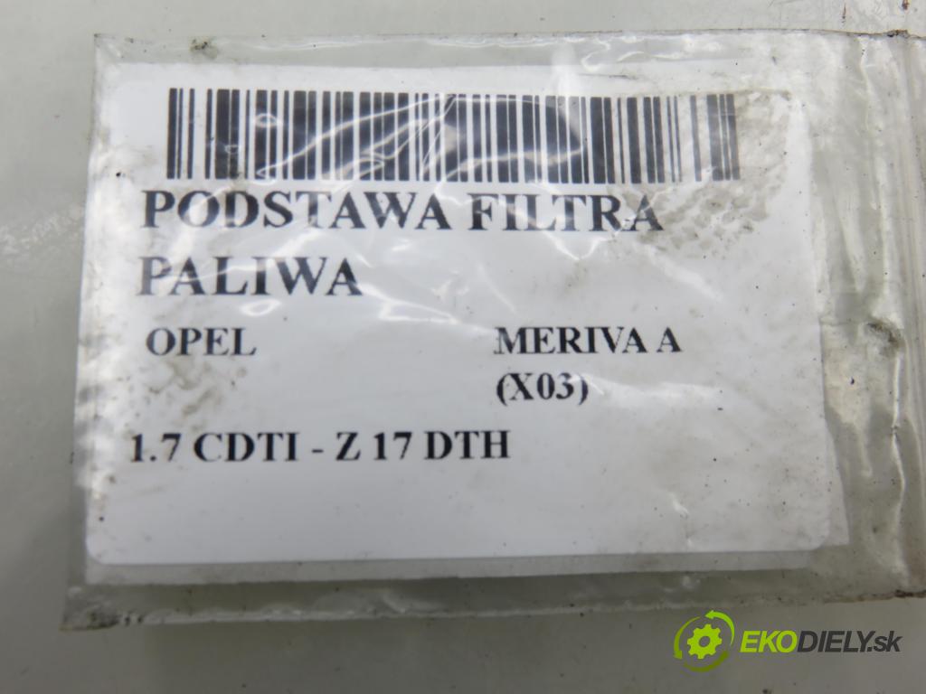OPEL MERIVA A nadwozie wielkoprzestrzenne (MPV) (X03) HB 2004 74,00 1.7 CDTI 100 - Z 17 DTH 1686,00 Obal filtra paliva 93321837