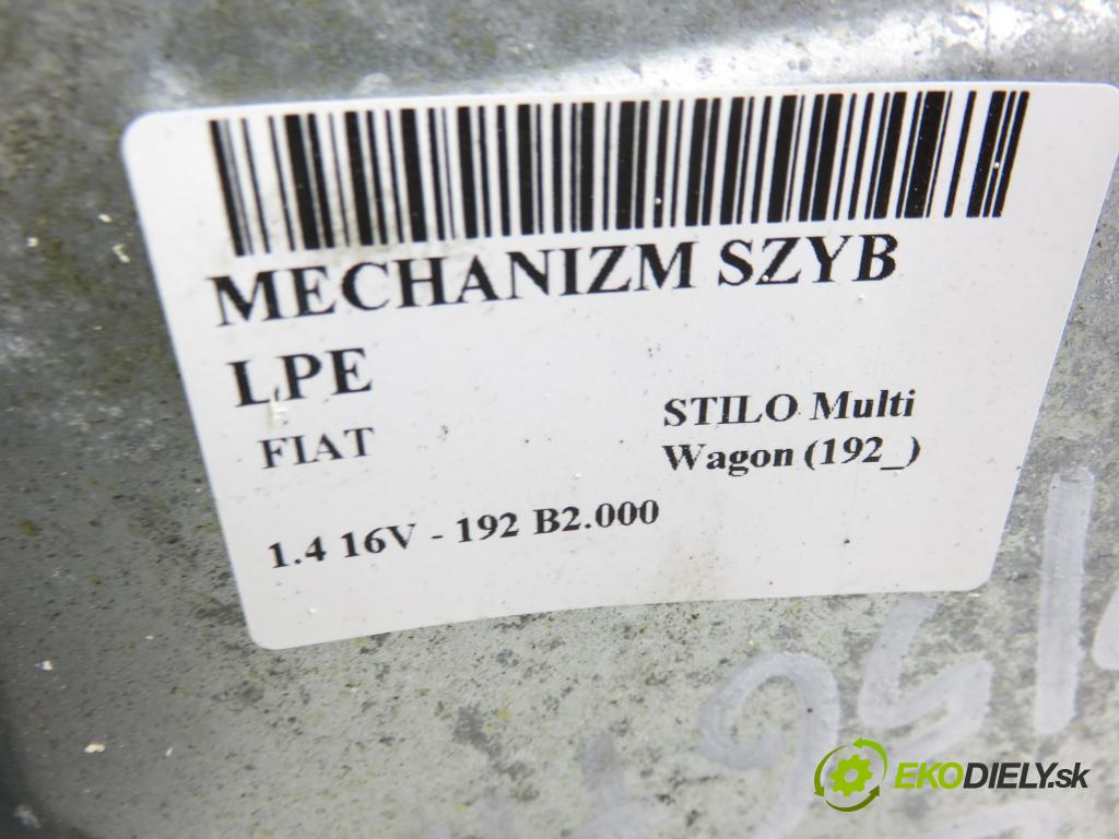 FIAT STILO Multi Wagon (192_) KOMBI 2004 66,00 1.4 16V - 192 B2.000 1368,00 Mechanizmus okien 50002603 ; 9030192