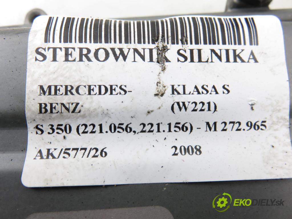 MERCEDES-BENZ KLASA S (W221) SEDAN 2008 200,00 S 350 (221.056, 221.156) - M 272.965 3498,00 Riadiaca jednotka Motor 2721535991 ; 0034467740 ; 0261209286