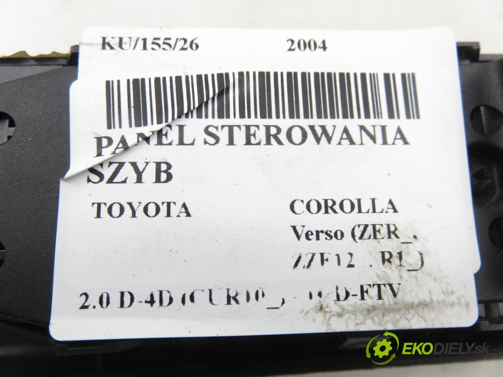 TOYOTA COROLLA Verso (ZER_, ZZE12_, R1_) VAN 2004 85,00 2.0 D-4D (CUR10_) - 1CD-FTV 1995,00 Panel ovládania okien 848200F030