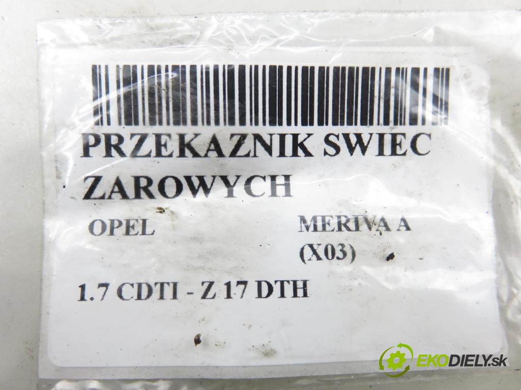OPEL MERIVA A nadwozie wielkoprzestrzenne (MPV) (X03) HB 2004 74,00 1.7 CDTI 100 - Z 17 DTH 1686,00 RELÉ: JÚN: 09132691 ; 51299008