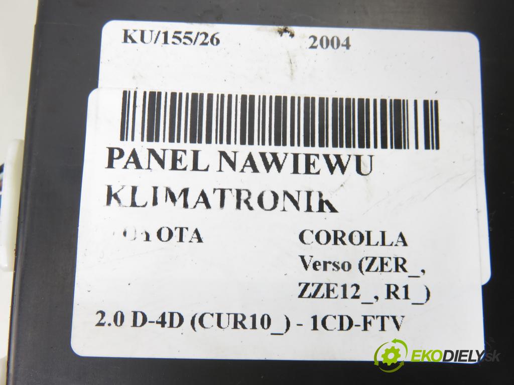 TOYOTA COROLLA Verso (ZER_, ZZE12_, R1_) VAN 2004 85,00 2.0 D-4D (CUR10_) - 1CD-FTV 1995,00 Panel kúrenia KLIMATRONIK 559000F030