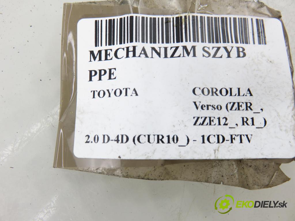 TOYOTA COROLLA Verso (ZER_, ZZE12_, R1_) VAN 2004 85,00 2.0 D-4D (CUR10_) - 1CD-FTV 1995,00 Mechanizmus okien 698100F010