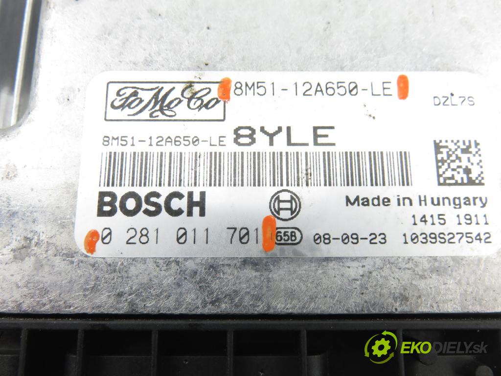 FORD FOCUS II Turnier (DA_, FFS, DS) KOMBI 2008 66,00 1.6 TDCI 90 1560,00 Riadiaca jednotka Motor 0281011701 ; 8M5112A650LE
