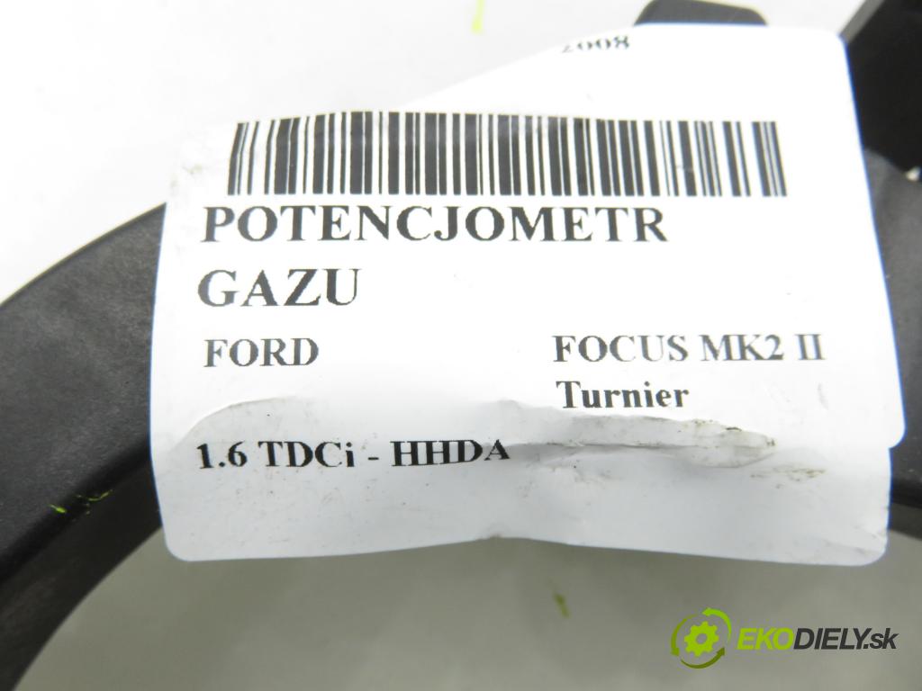 FORD FOCUS II Turnier (DA_, FFS, DS) KOMBI 2008 66,00 1.6 TDCI 90 1560,00 Potenciometer plynu 4M519F836AK ; 6PV00864132 (Potenciometer plynového pedálu)