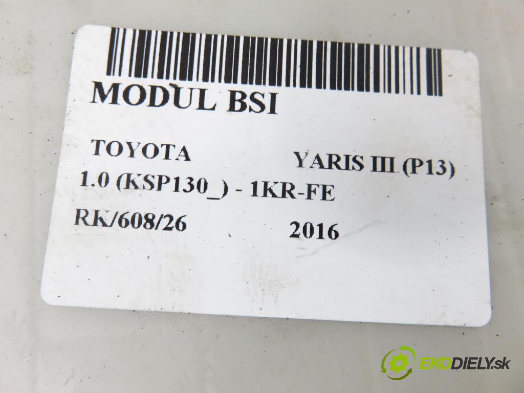 TOYOTA YARIS (_P13_) HB 2016 51,00 1.0 (KSP130_) 69 - 1KR-FE 998,00 MODUL BSI MB2380009281 ; 892210D470 ; 8273052K40