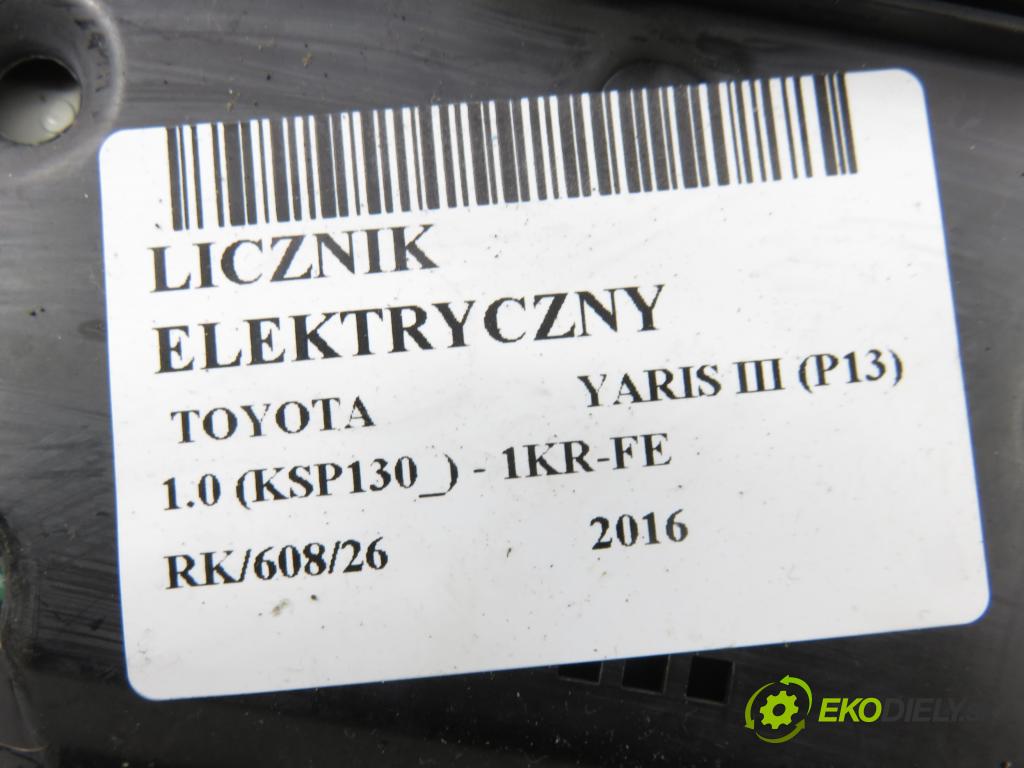 TOYOTA YARIS (_P13_) HB 2016 51,00 1.0 (KSP130_) 69 - 1KR-FE 998,00 Prístrojovka elektrický 838000U250