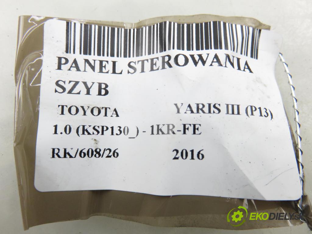 TOYOTA YARIS (_P13_) HB 2016 51,00 1.0 (KSP130_) 69 - 1KR-FE 998,00 Panel ovládania okien 742320D670