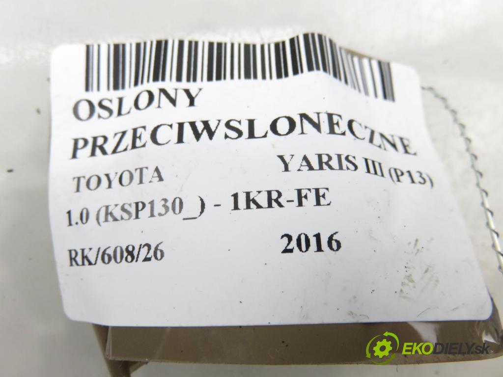 TOYOTA YARIS (_P13_) HB 2016 51,00 1.0 (KSP130_) 69 - 1KR-FE 998,00 kryty protislnečné 
