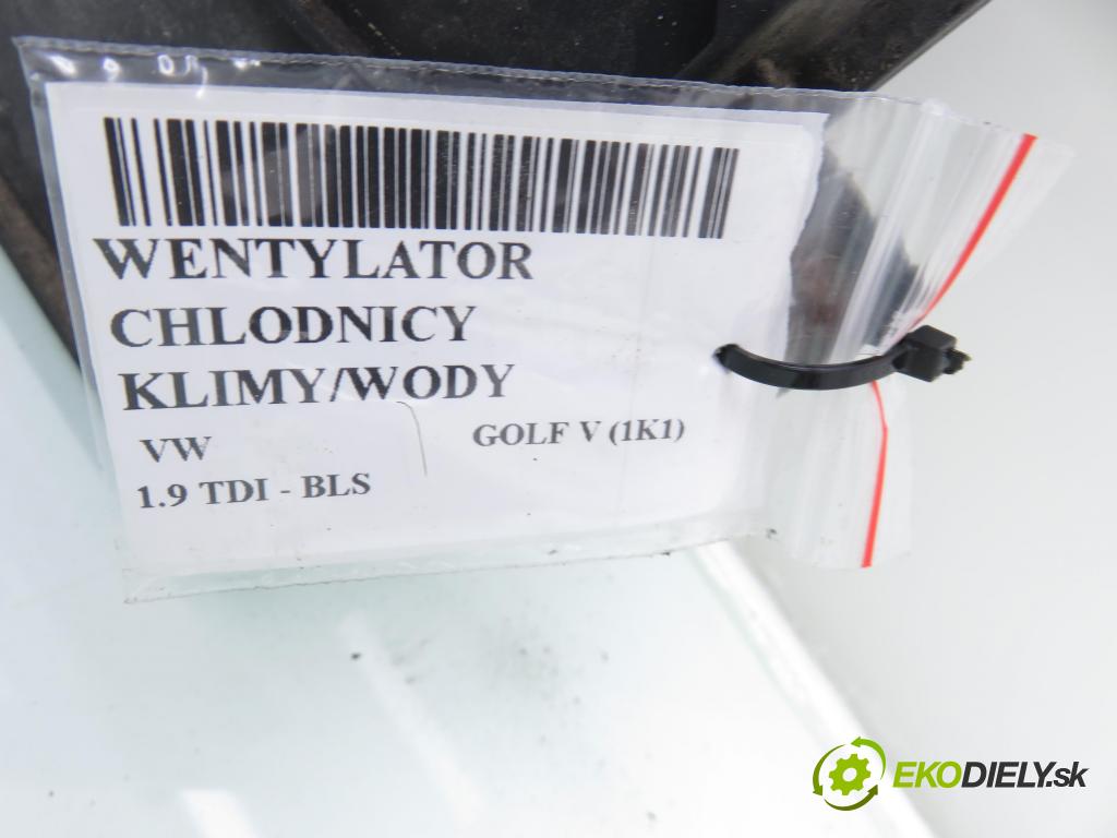 VW GOLF V (1K1) HB 2007 77,00 1.9 TDI - BLS 1896,00 Ventilátor chladič klíma/voda 1K0959455EF