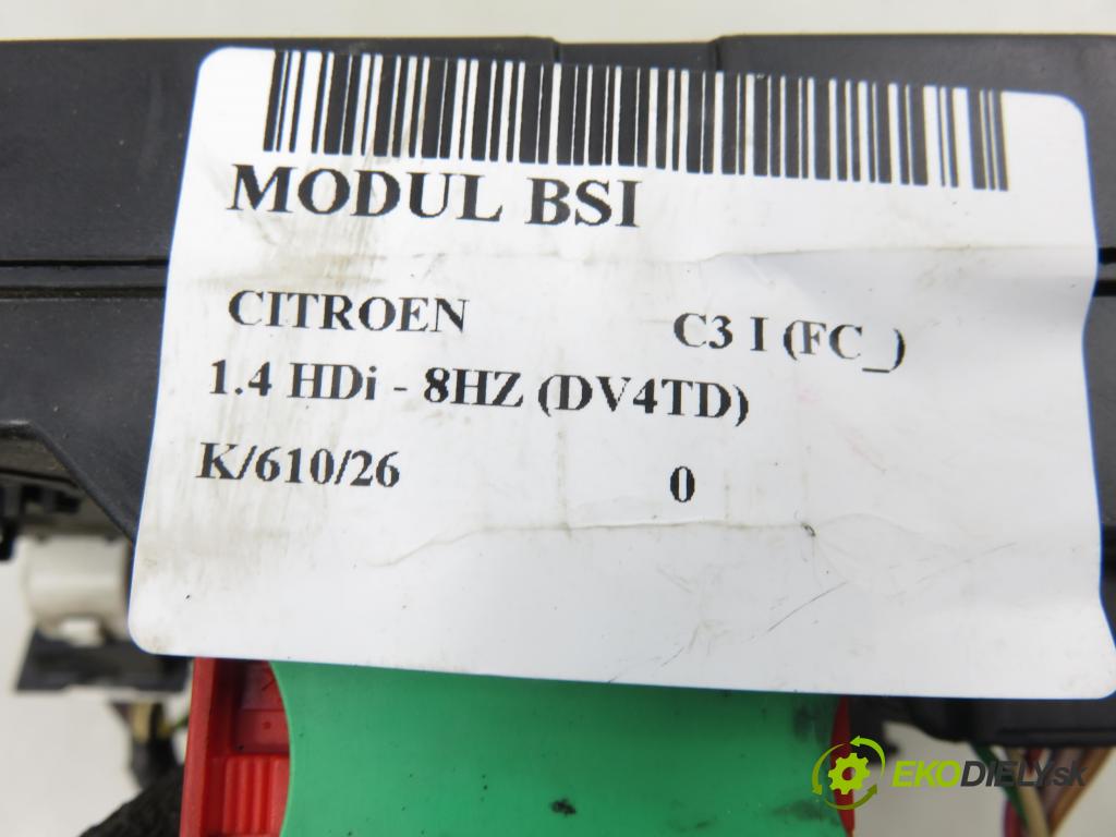 CITROEN C3 I (FC_) HB 2005 50,00 1.4 HDi - 8HZ (DV4TD) 1398,00 MODUL BSI S118085200L ; 9653667380