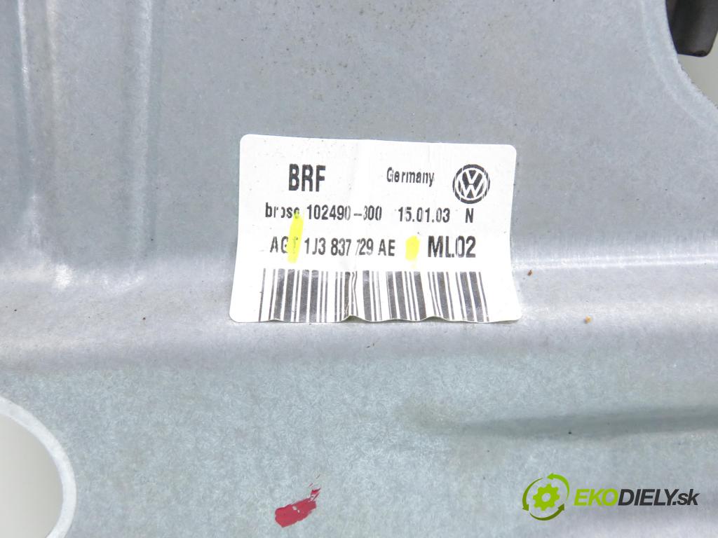 VW GOLF IV (1J1) HB 2003 74,00 1.9 TDI PD 101 - AXR 1896,00 Mechanizmus okien 3D 1J3837729AE ; 1C1959801A