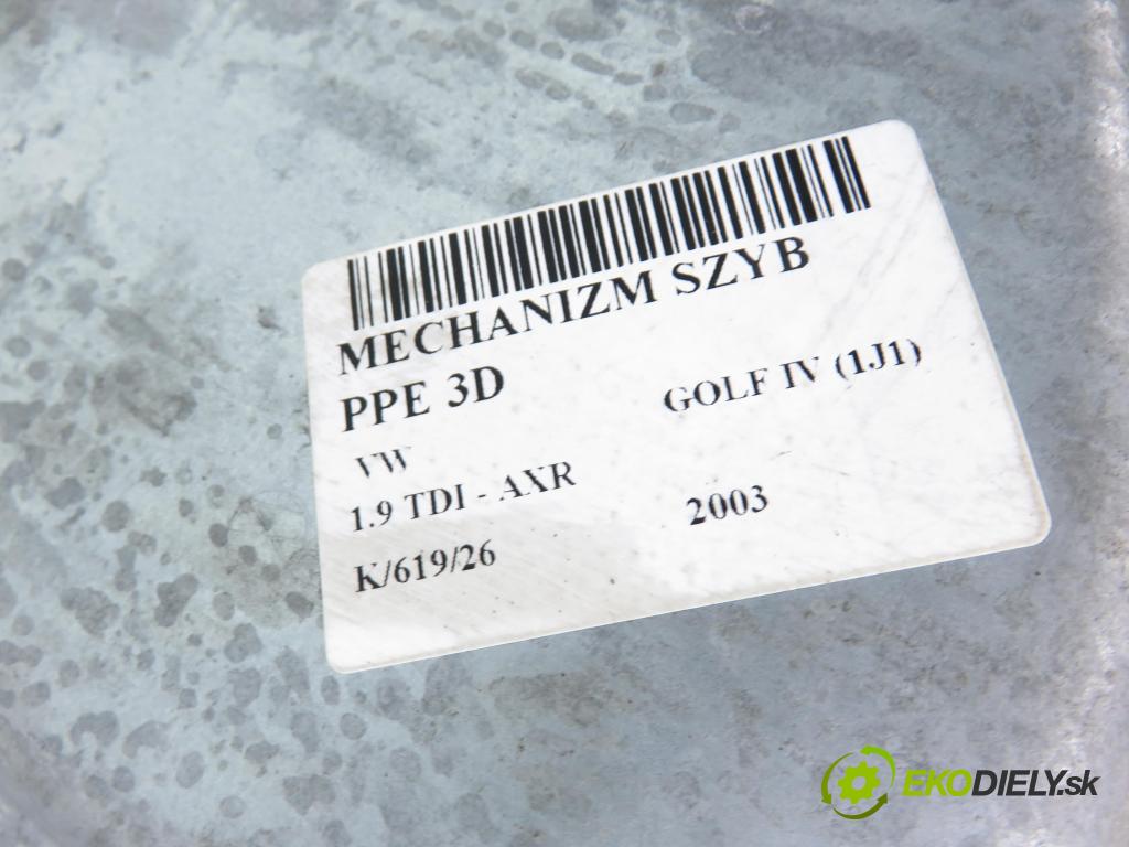 VW GOLF IV (1J1) HB 2003 74,00 1.9 TDI PD 101 - AXR 1896,00 Mechanizmus okien 3D 1J3837730AE ; 1C1959802A