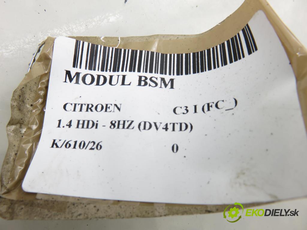 CITROEN C3 I (FC_) HB 2005 50,00 1.4 HDi - 8HZ (DV4TD) 1398,00 MODUL BSM T118470004L ; 9650618380
