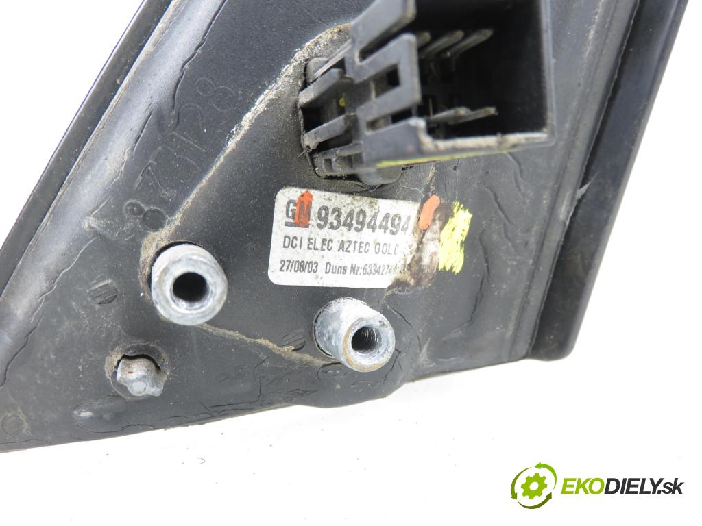 OPEL MERIVA A nadwozie wielkoprzestrzenne (MPV) (X03) MINIVAN 2003 92,00 1.8 - Z 18 XE 1796,00 zpětné zrcátko 93494494