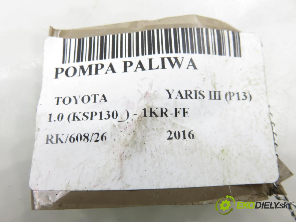 TOYOTA YARIS (_P13_) HB 2016 51,00 1.0 (KSP130_) 69 - 1KR-FE 998,00 Pumpa paliva 777040D070
