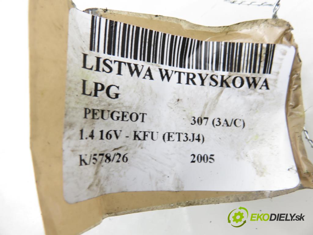 PEUGEOT 307 (3A/C) HB 2005 65,00 1.4 16V - KFU (ET3J4) 1360,00 Lišta vstrekovacia LPG 09SQ99020021 ; 67R010185