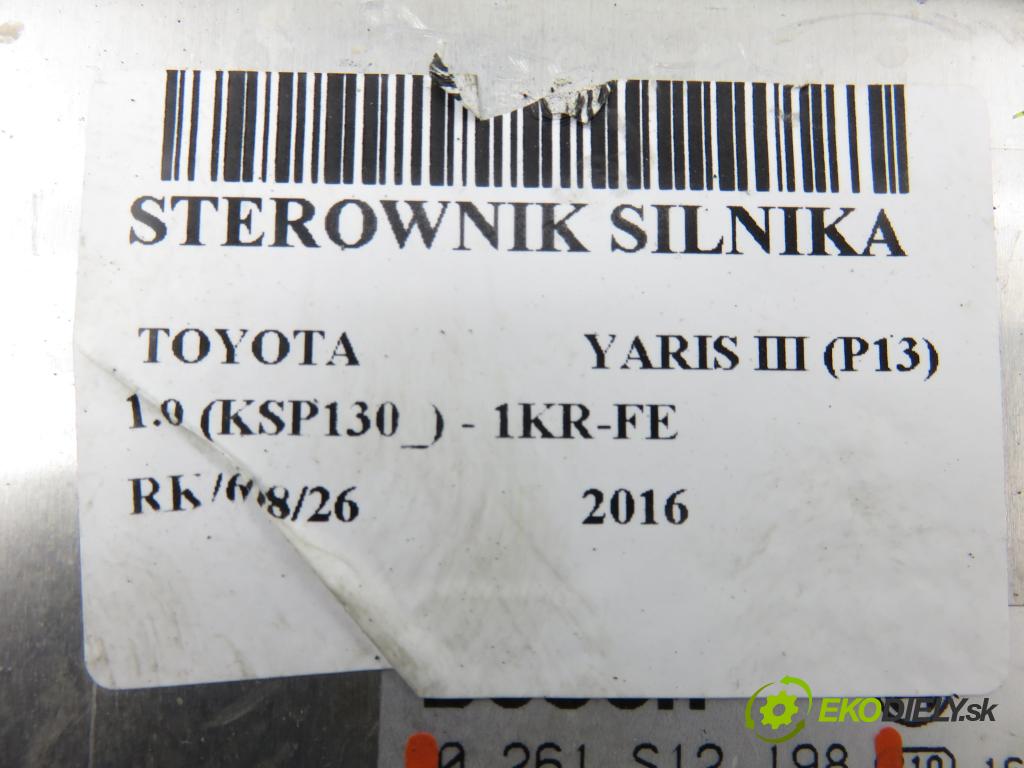 TOYOTA YARIS (_P13_) HB 2016 51,00 1.0 (KSP130_) 69 - 1KR-FE 998,00 Riadiaca jednotka Motor 0261S12198 ; 896610DJ40