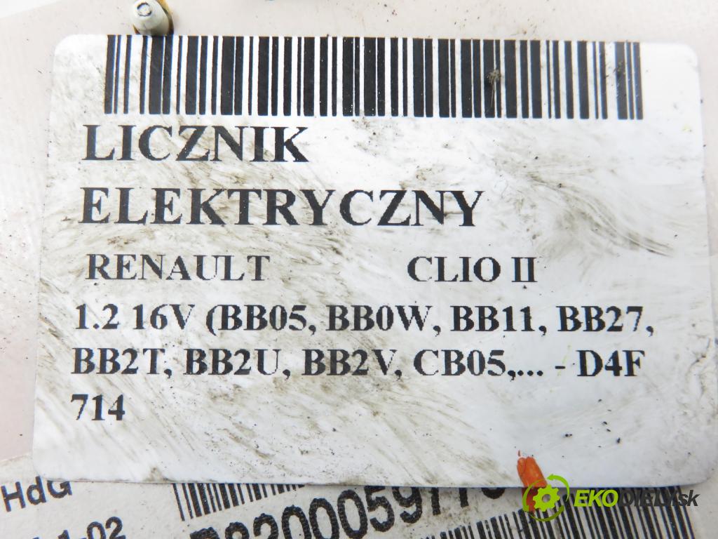 RENAULT CLIO II (BB_, CB_) HB 2002 55,00 1.2 16V (BB05, BB0W, BB11, BB27, BB2T, BB2U, BB2V, 1149,00 Prístrojovka elektrický P8200059776