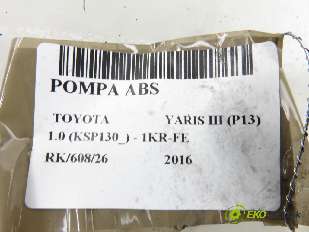 TOYOTA YARIS (_P13_) HB 2016 51,00 1.0 (KSP130_) 69 - 1KR-FE 998,00 Pumpa ABS 06262136771 ; 06210975153 ; 895410D330 (Pumpa ABS)